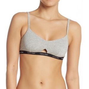 Gray & Black Calvin Klein bra with cutout